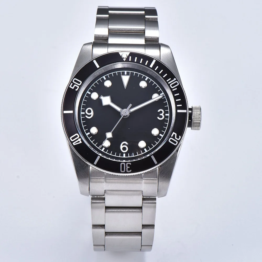 Schwarz Bay часы для мужчин GMT люксовый бренд автоматические механические часы военные спортивные плавательные часы из нержавеющей стали механические часы для мужчин