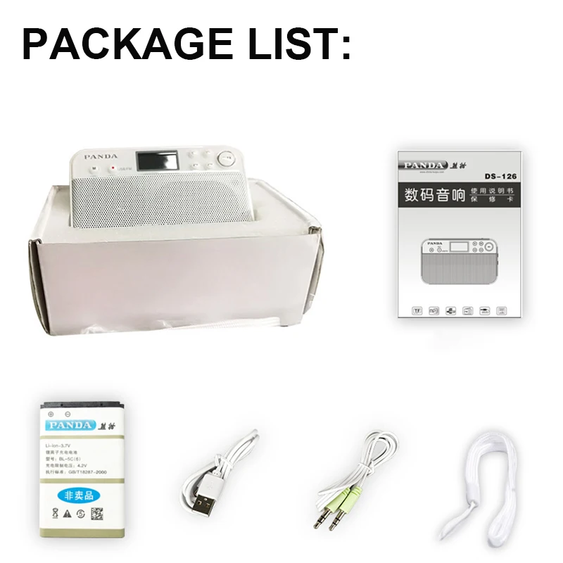 Портативный стерео динамик Walkman FM-радио с часами SD-картой MP3 музыкальный