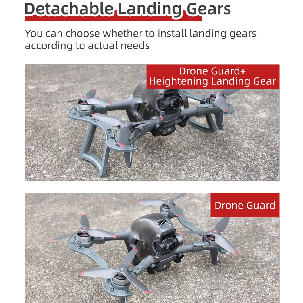For DJI FPV Drone Landing Gear Plastic Anti Falling Extension Height Extender Leg Foot Protector Stand Guard Accessories