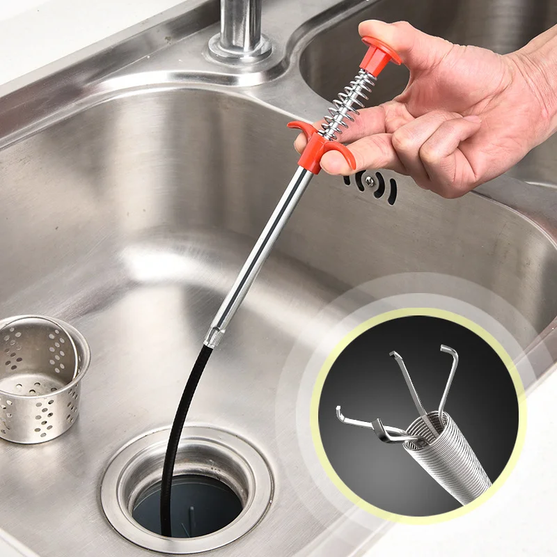 

G30 60/85/160cm Spring Pipe Dredging Tools Drain Snake/Cleaner Sticks Clog Remover Cleaning Tools Household for Kitchen Sink