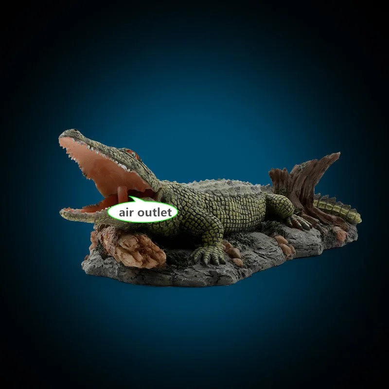

Aquarium Decoration Simulation Croco Oxygen Pump Air Bubble Stone Aquarium Decor Fish Tank Decoration Alligator Low price promot