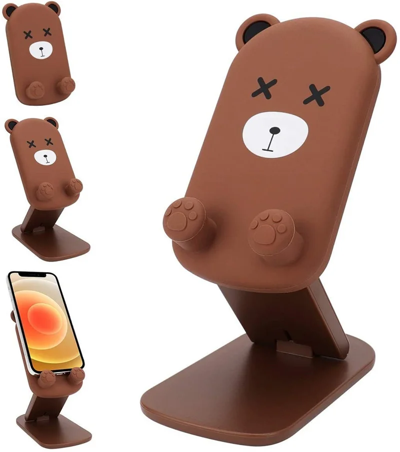 cute foldable cartoon phone holder for iphone 13 12 x ipad samsung huawei xiaomi universal desk portable lazy mobile phone stand free global shipping