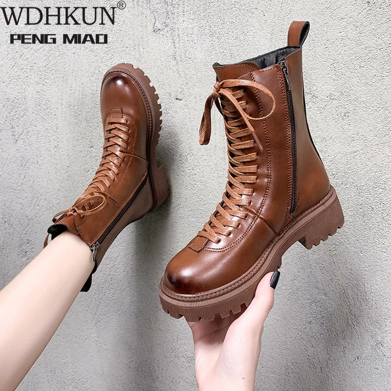 

Женские ботинки на толстой подошве Martens, зимние универсальные бархатные короткие сапоги в британском стиле на толстом каблуке, новинка 2021