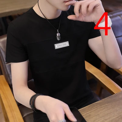 

Summer men's short-sleeved t-shirt 2019 new casual sports suit Korean version of the trend handsome clothes men's summer dress