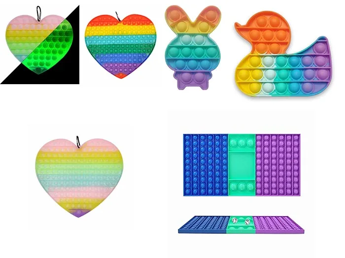 

Children's Fingertip Push-Silicone Fidget Desktop Sensory Stress Relief Toys Bubble Fidget Sensory Toy Autiste антистресс