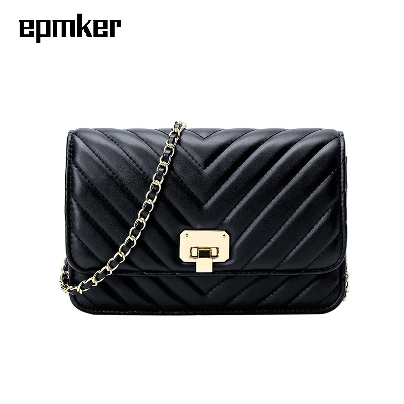 

EPMKER V сумка через плечо с полосками цепи сумки через плечо для женщин сумки-мессенджеры в клетку с бриллиантами модные кошельки и сумки с кла...