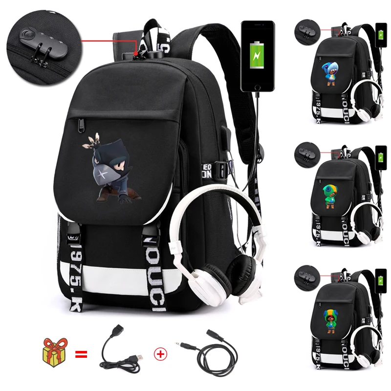 

Рюкзак мужской для ноутбука с защитой от кражи, USB-портом и замком