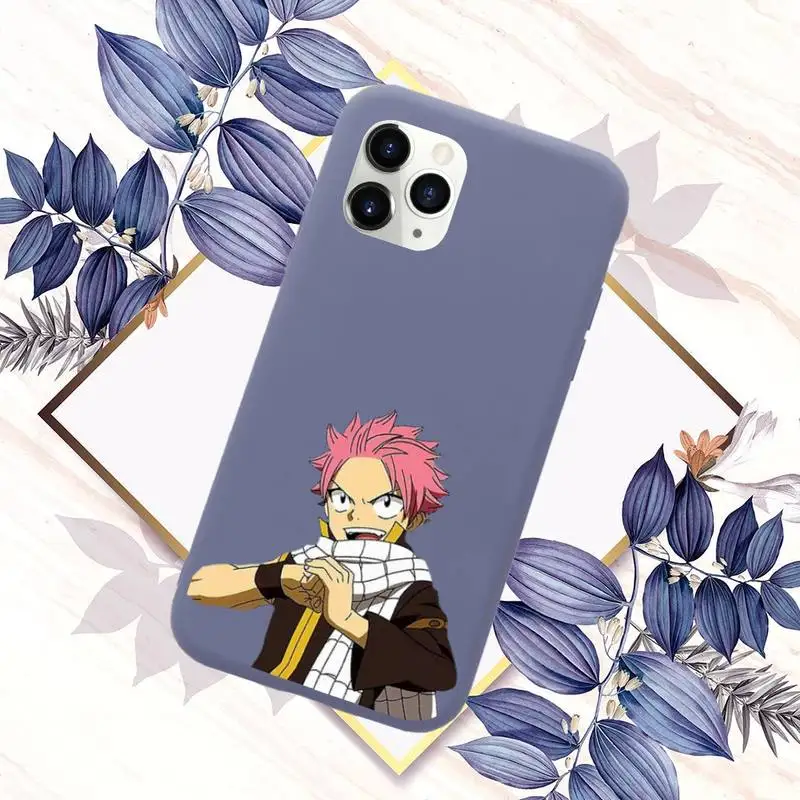 

Cartoon Manga Fairy Tail high quality Phone Case Candy Color for iPhone 6 7 8 11 12 s mini pro X XS XR MAX Plus
