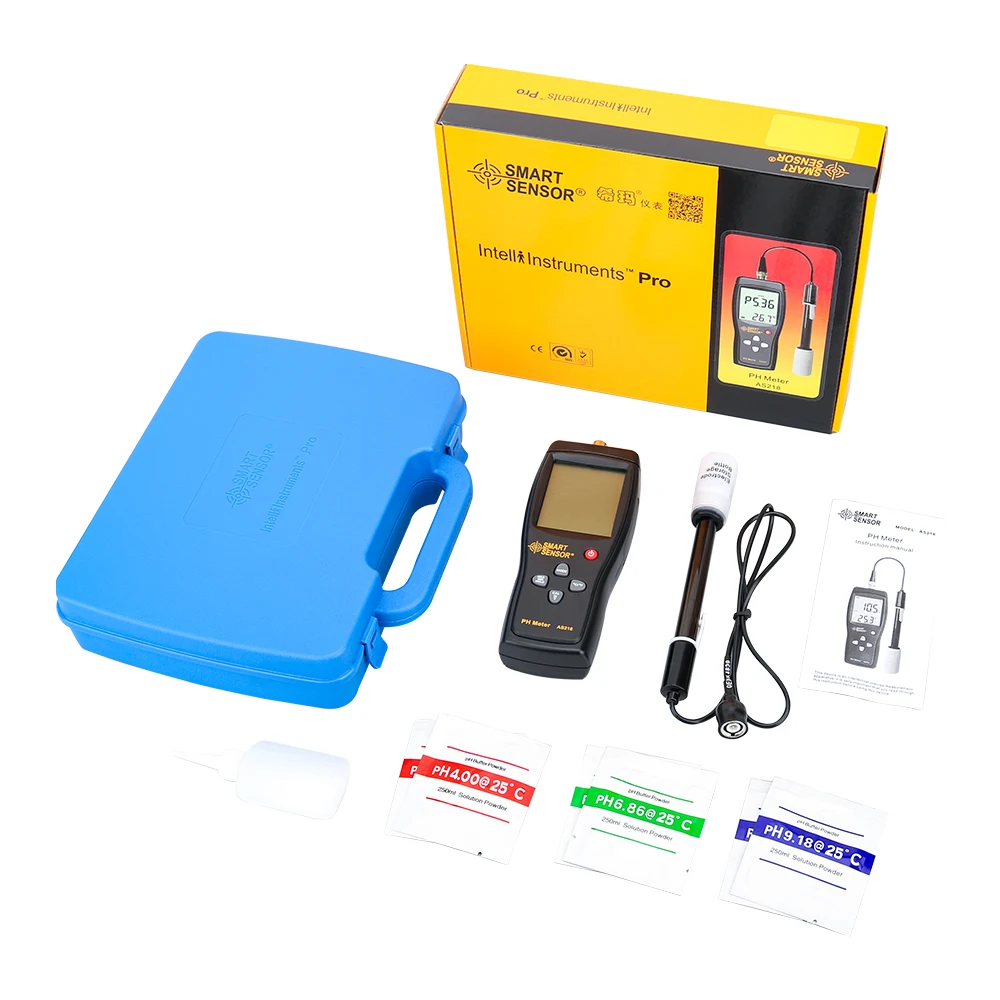 Цифровой рН-метр, рН-метр для почвы, рН-тестер, SmartSensor AS218 0,00~ 14.00pH, измеритель влажности, измеритель кислотности воды