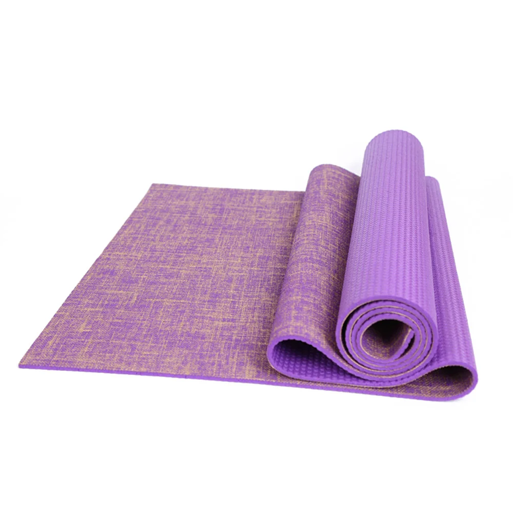 

Flax+PVC 5MM Environmental Tasteless Non-slip Yoga Mats Bacteriostasis Anti Allergy Pilates Mat for Gym Sport Exercise 183*61cm