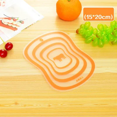 Orange Шлифованная прозрачная разделочная доска для разделки кухонной прокатной панели противоскользящая большая креативная пластиковая режущий блок - Цвет: Orange