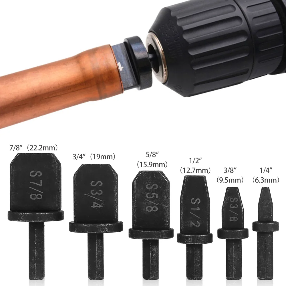 

6pcs Imperial Tube Pipe Air Conditioner Copper Pipe Swaging Tool Round Handle Tube Expander Install Maintain Repair Tools