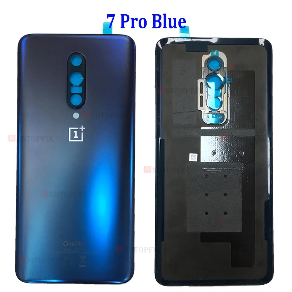 Оригинальное стекло для OnePlus 6 6T Задняя Крышка батарейного отсека дверь задняя стекло Oneplus 7 Pro Крышка батарейного отсека 1+ 6T корпус чехол+ объектив камеры