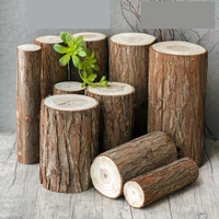 1pc wooden stick small stake log discs sticks diy crafts photo props for home garden wedding party hand painting base decoration