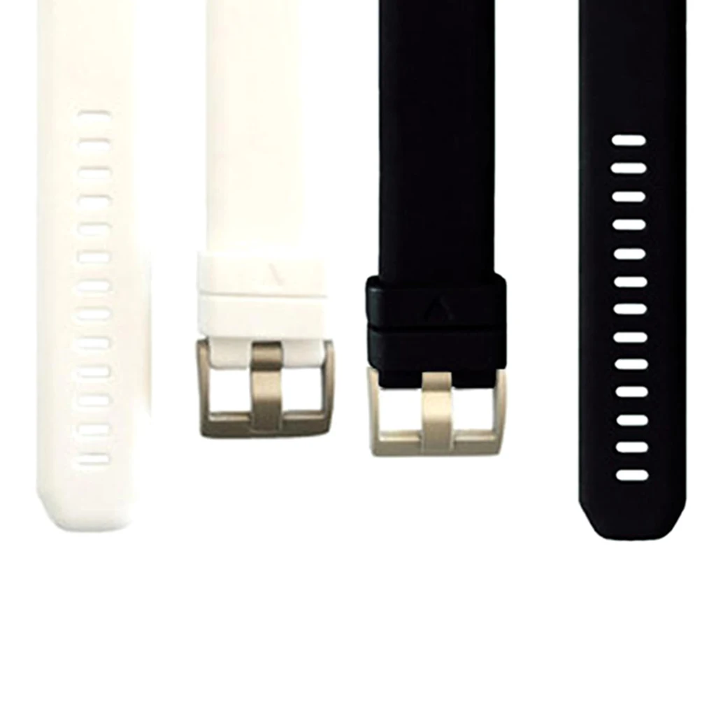 

2pcs 20mm Universal Soft Rubber Silicone Skin-Friendly Sweatproof Smart Watch Wrist Strap Quick Release Watchband (Black+White)