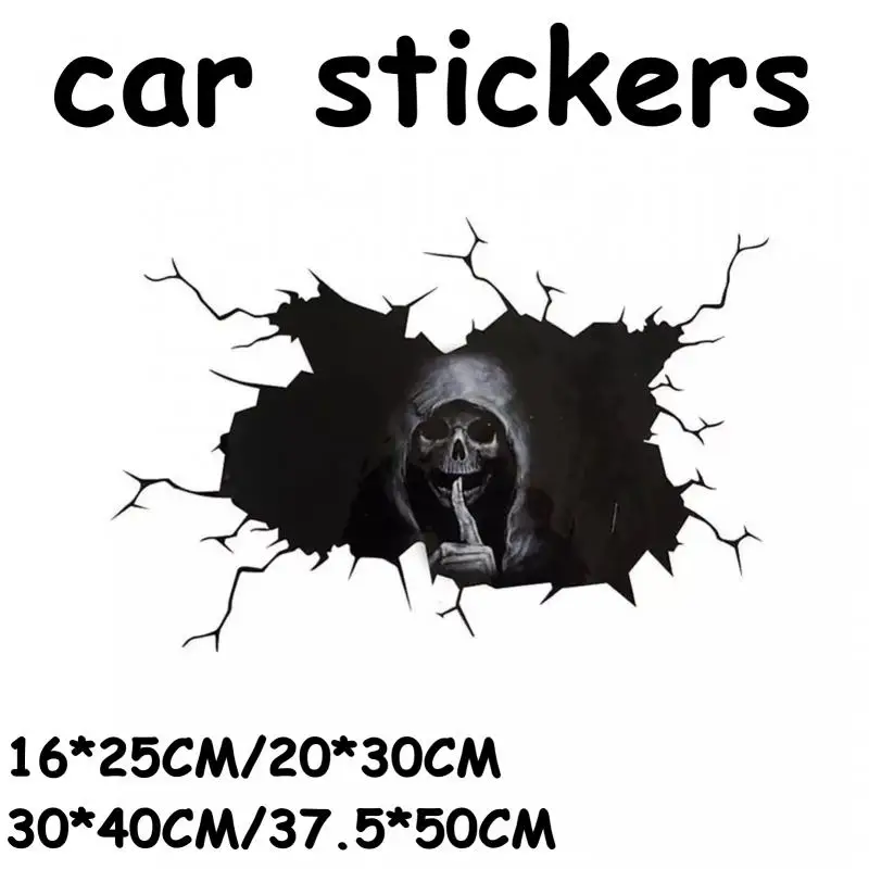 

1*Car Stickers Halloween Horror Skull Car Window Stickers Horror Ghost Head Rear Window Stickers Glass Demon Stickers Wholesale