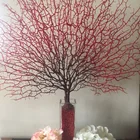 Пластиковая искусственная павлинья Коралловая ветка, украшение для дома, искусственное растение, свадебный цветок, настенный Материал сделай сам, ветка дерева