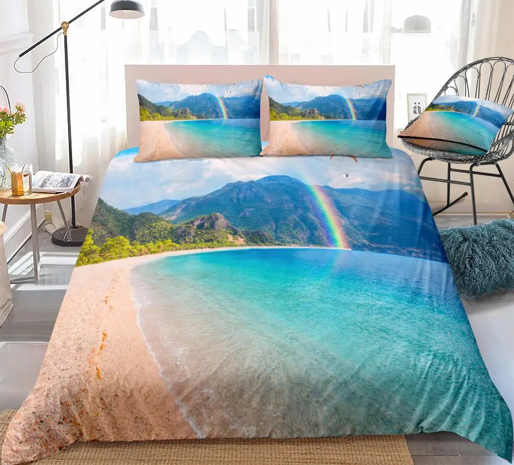 Пододеяльник набор постельного белья для детей 200X200 солнце океан печатных