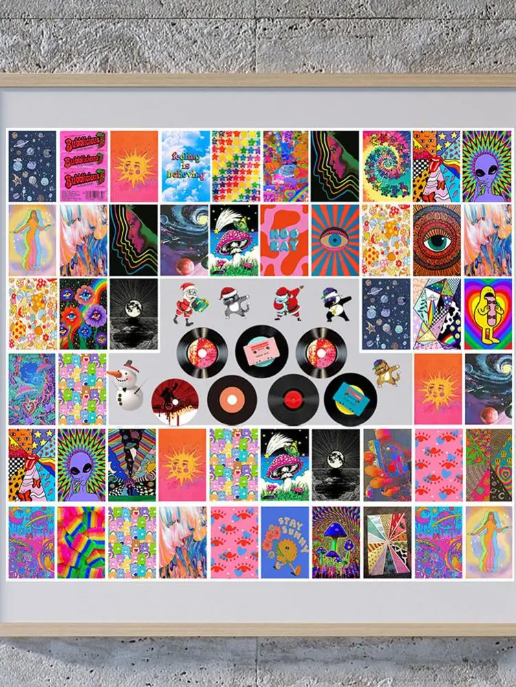 

60 шт., настенные коллажи в стиле ретро