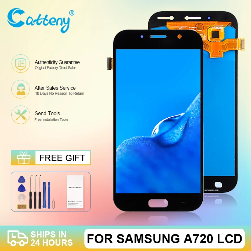 

Дисплей OLED A7 2017 для Samsung Galaxy A720, ЖК-дисплей с сенсорной панелью, дигитайзер в сборе, экран A720F, бесплатная доставка