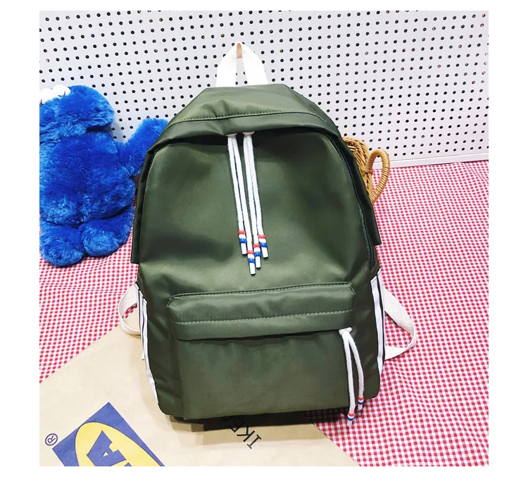 Модная однотонная Студенческая сумка через плечо из ткани Оксфорд