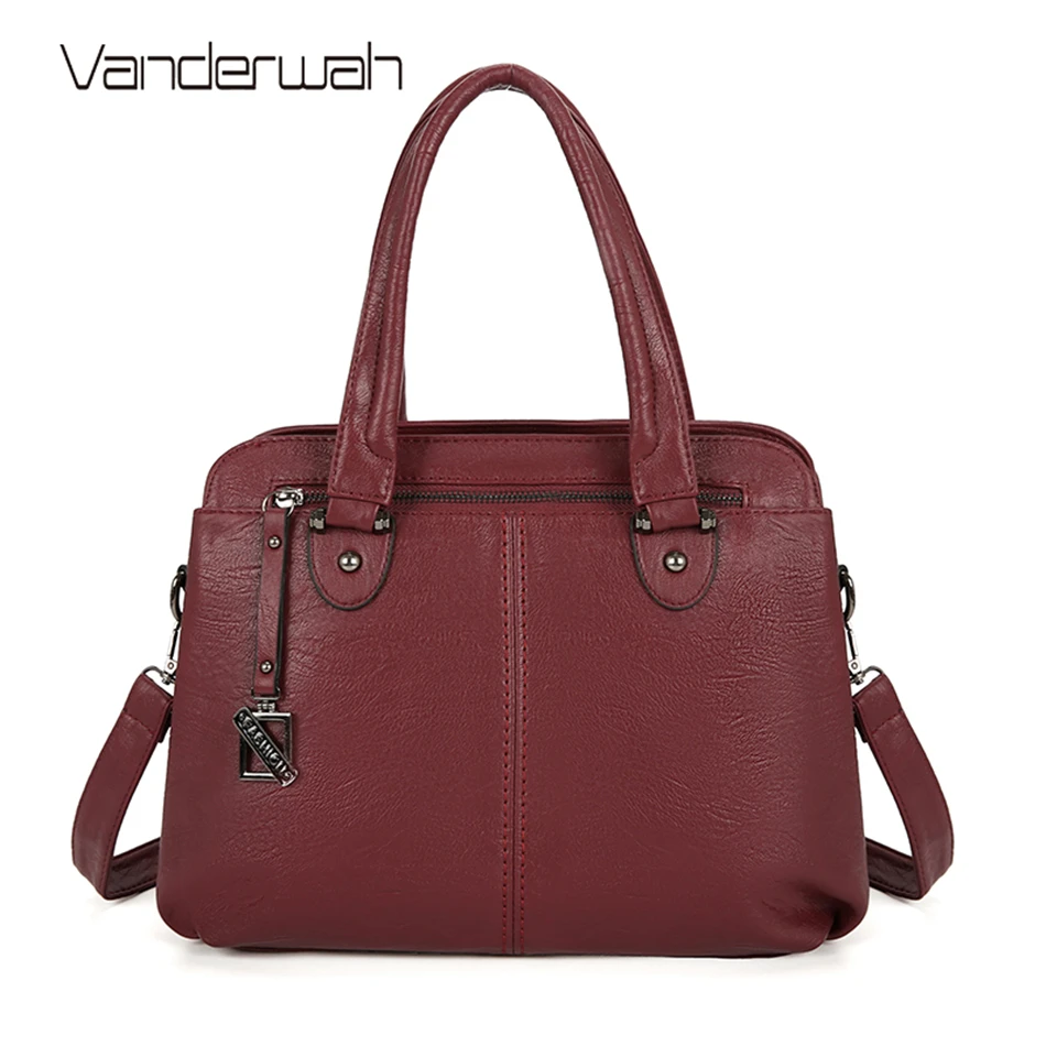 Дизайнерские кожаные женские сумки Высококачественная винтажная сумка через