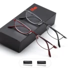 Очки для чтения Meeshow T0340 мужскиеженские, аксессуар для чтения с полуободком из нержавеющей стали, тонкие + 1,25 + 1,75 + 2,25 + 3,5, 2 пары