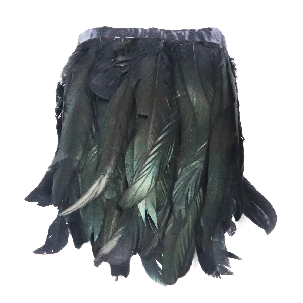 Оптовая продажа с перьями из хвоста петуха отделка Куриные перья 30 35 см