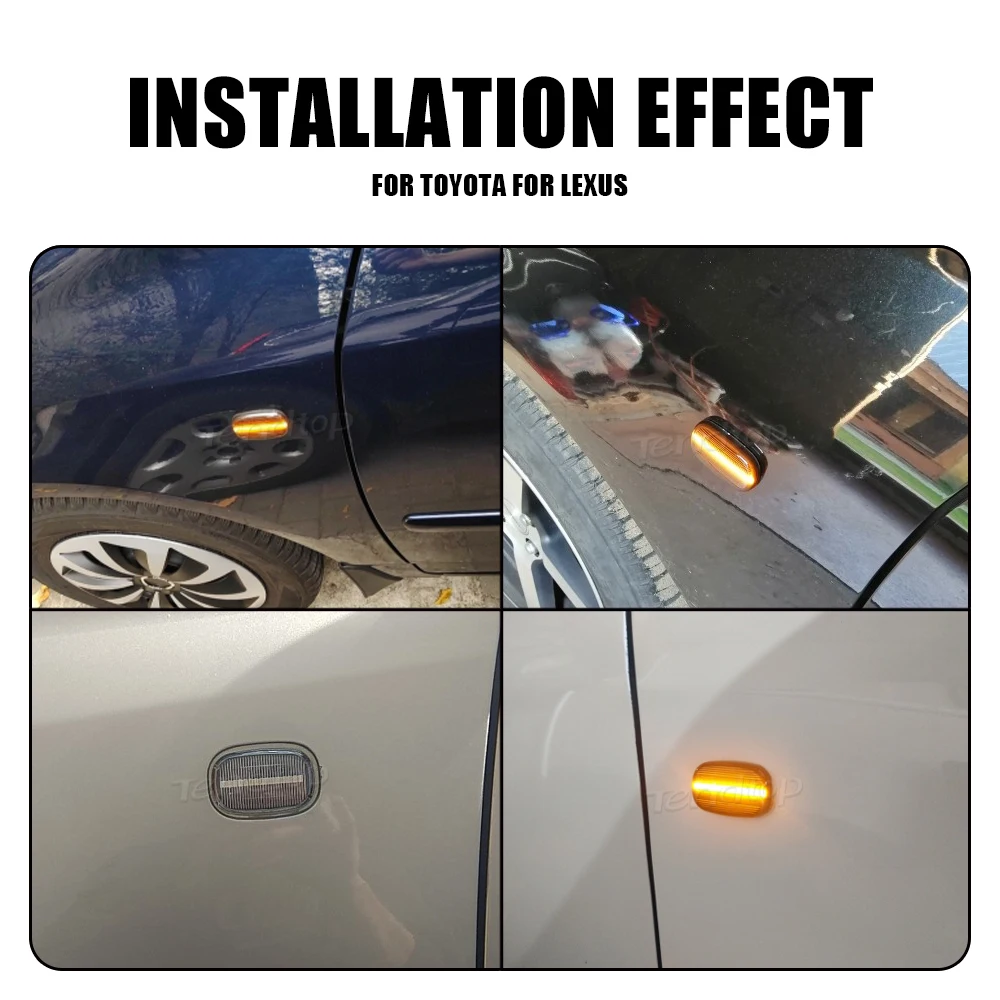 Светодиодный динамический Авто Боковой габаритный фонарь поворота светильник