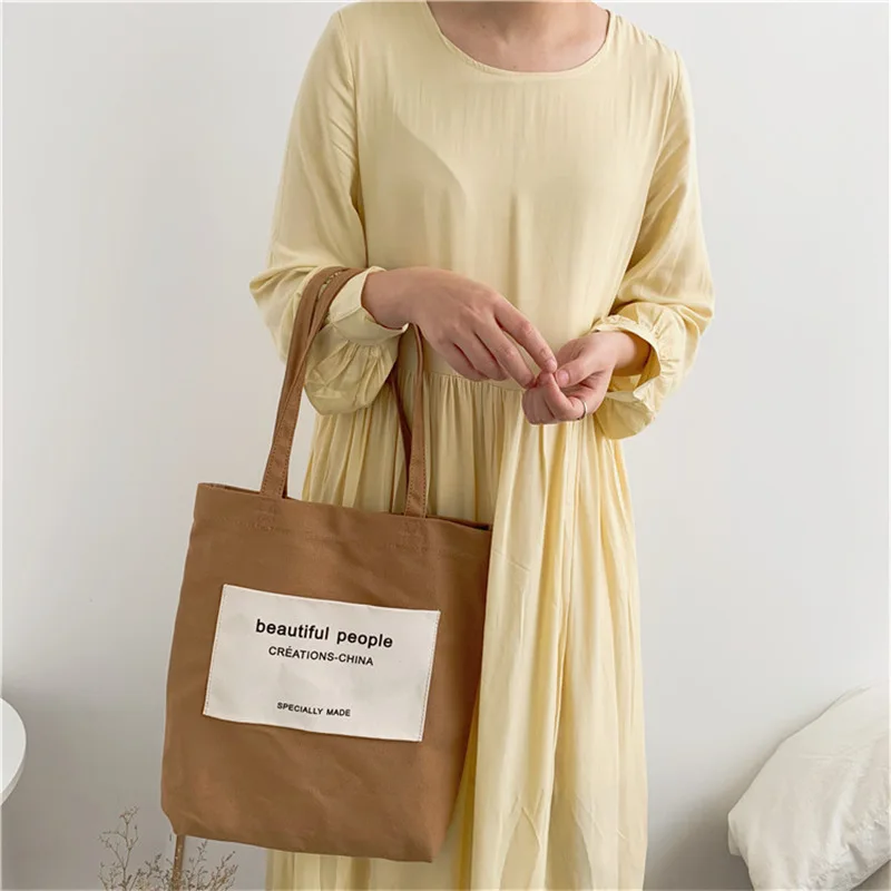 2019 новая Холщовая Сумка в Корейском стиле модная однотонная Повседневная сумка