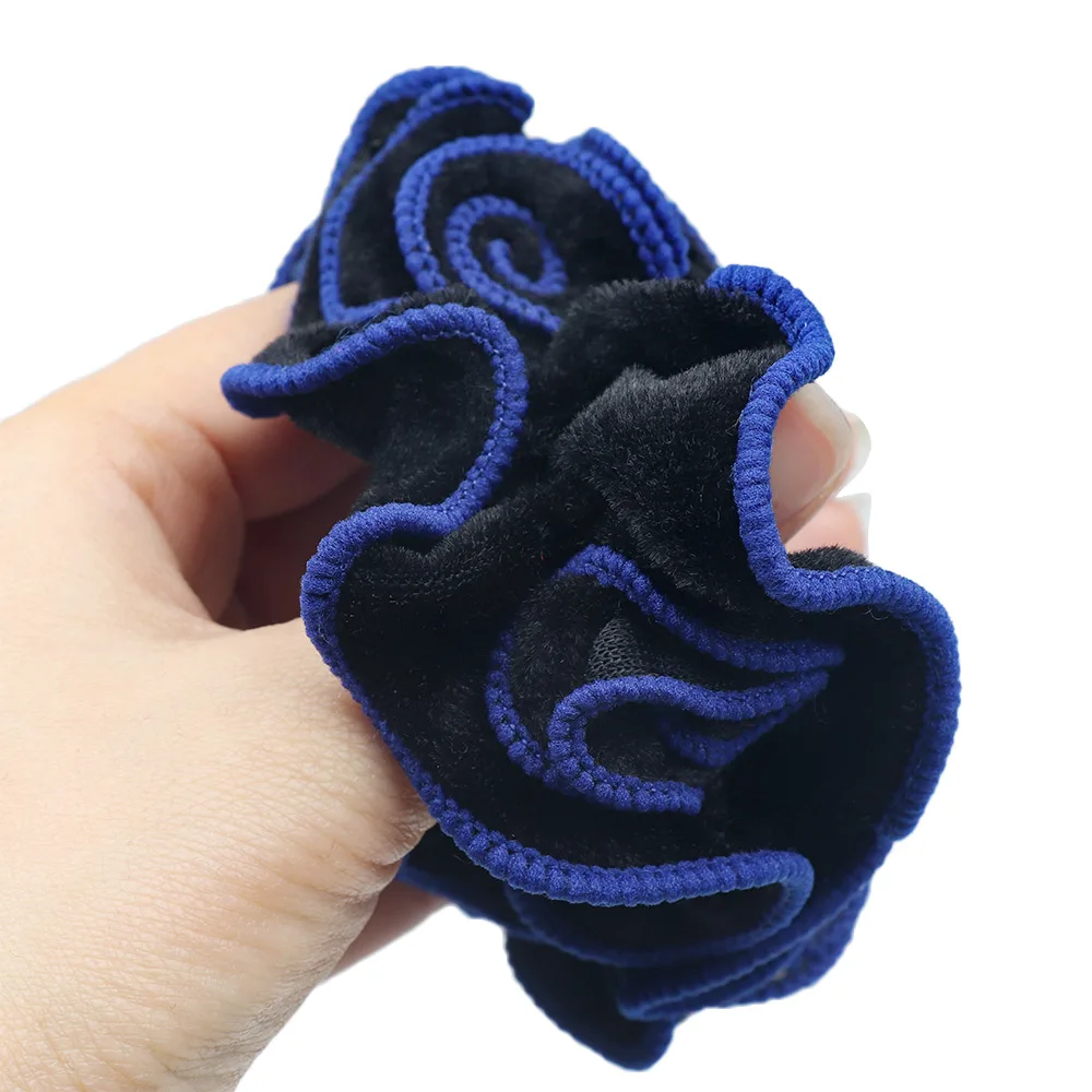 Женские бархатные резинки для волос золотистые фиксации хвостиков эластичные 1