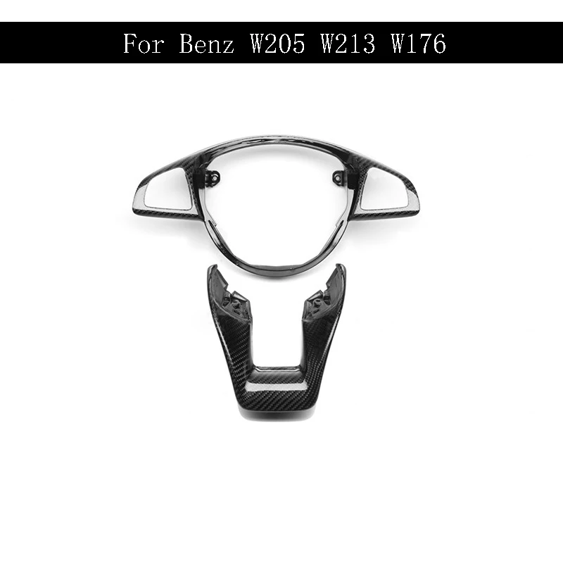 Скидка W205 для Mercedes-Benz W205 C63 W176 A45 W213 E63 W117 C117 CLA45 CLS63 GLA45 AMG крышка рулевого колеса из углеродного волокна 2015 +