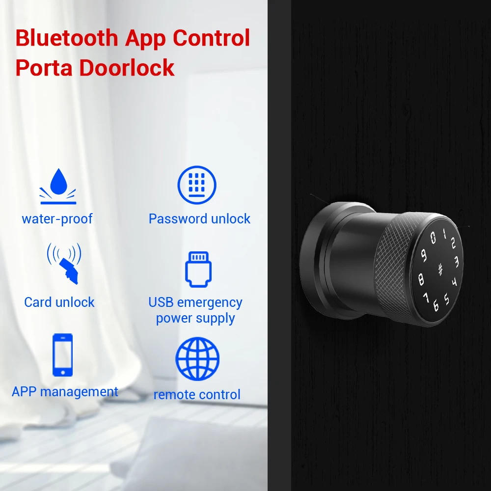 Bluetooth приложение дистанционное управление отпечаток пальца Замок Умный Porta