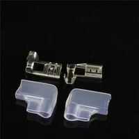 100pcs 4 8 6 3 the plug spring insulated terminal cold terminal flag l type plug spring terminals