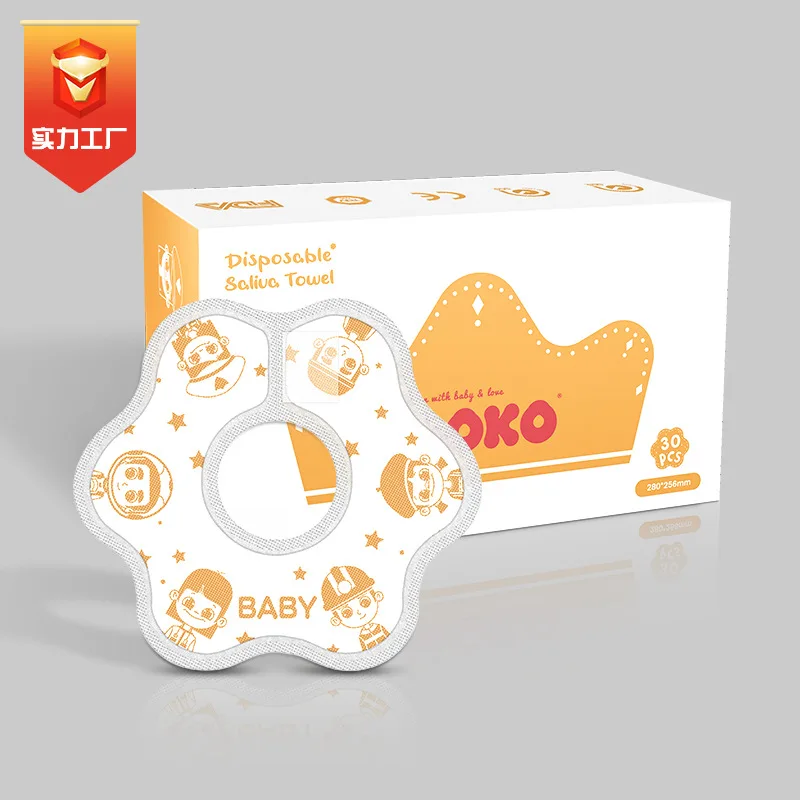 

Baby Disposable One time Bib 360 Rotatable Newborn Saliva Towel Full Cotton Free Wash