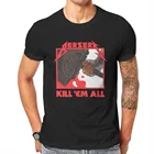 Модная мужская футболка, дизайнерская футболка Berserk Kill Em All, 100% хлопок, оверсайз, Круглый, Мужская одежда, Топ