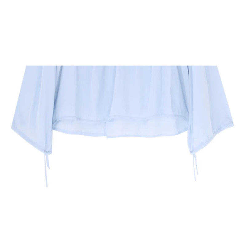 Женская блузка-пуловер с оборками на краях Повседневная элегантная мягкая