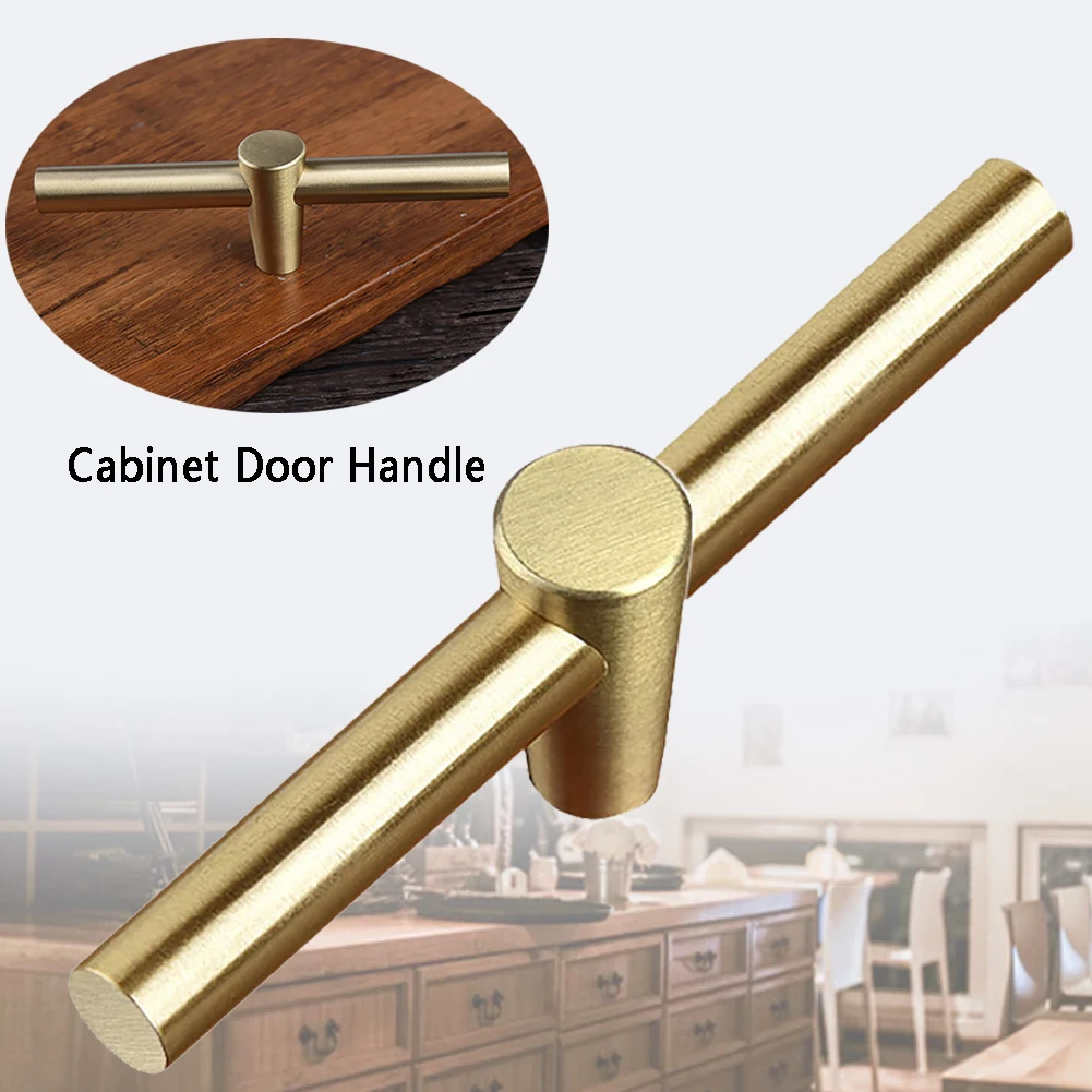 Новая одноцветная ручка для шкафа дверная не ржавеет чистая медь кухонного шкаф