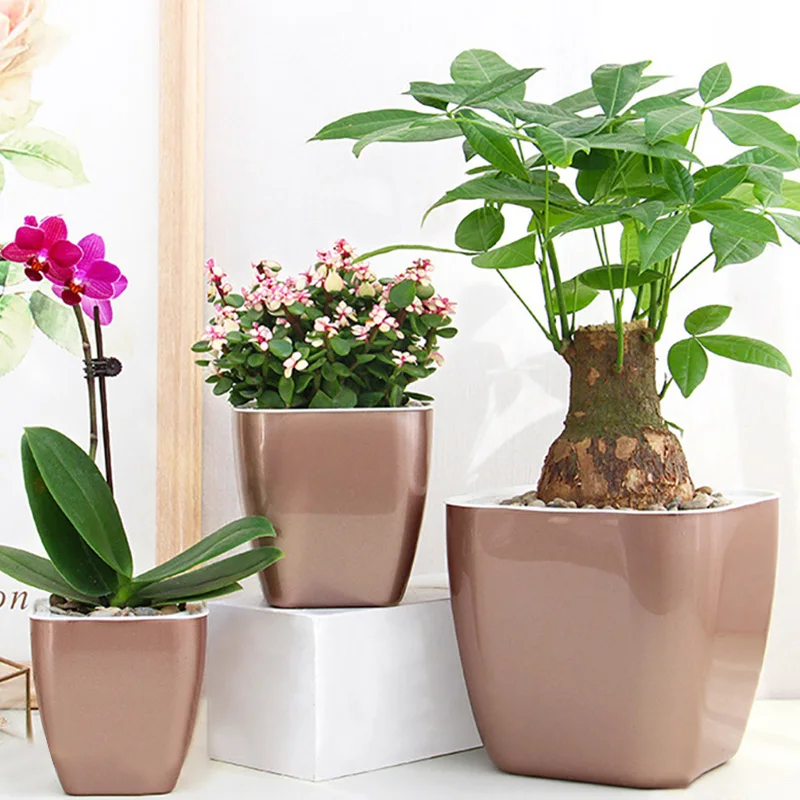 

Lazy Flower Pot Automatic Water Absorption for Plant Home Garden Decoration Flower Basket Garden Accessories Home Decor FU