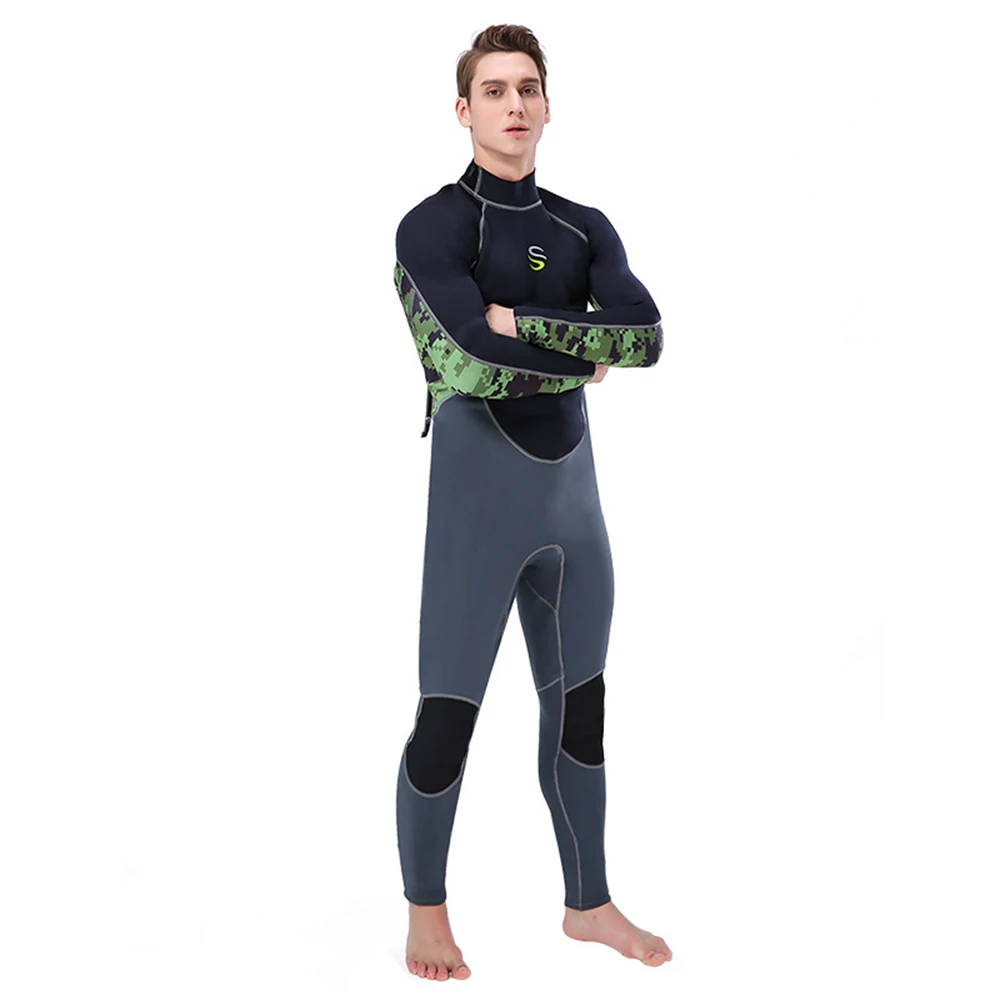 SLINX Men's 2MM Neoprene One-piece Wetsuit High-elastic Warm Snorkeling Swimsuit Sunscreen Water Sports Snorkeling Surfing Suit