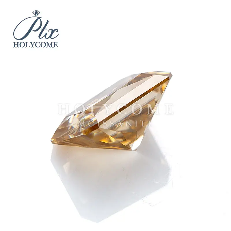 

6*5.5MM radiant cut 2021 Hot sale Moissanite champagne color