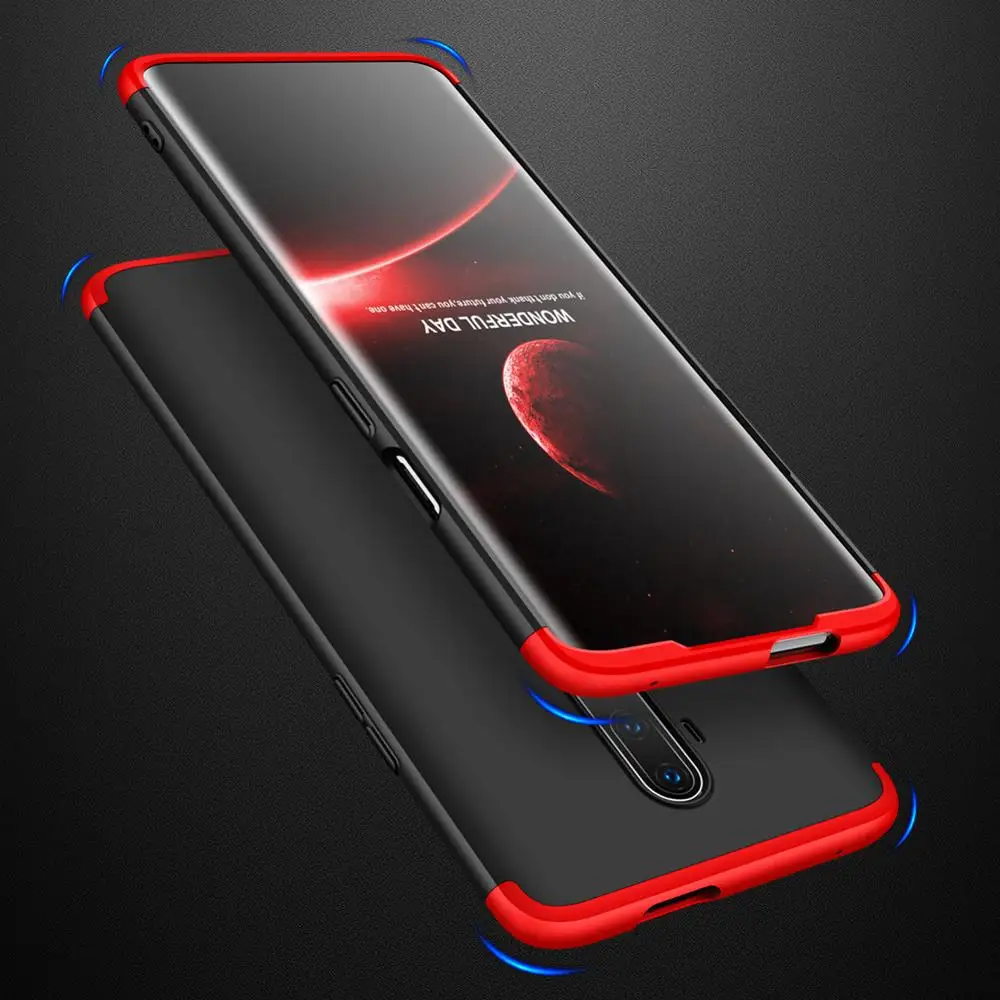 360 полная защита чехол для телефона Oneplus 7 T Pro Чехол 3 в 1 Жесткий PC матовая