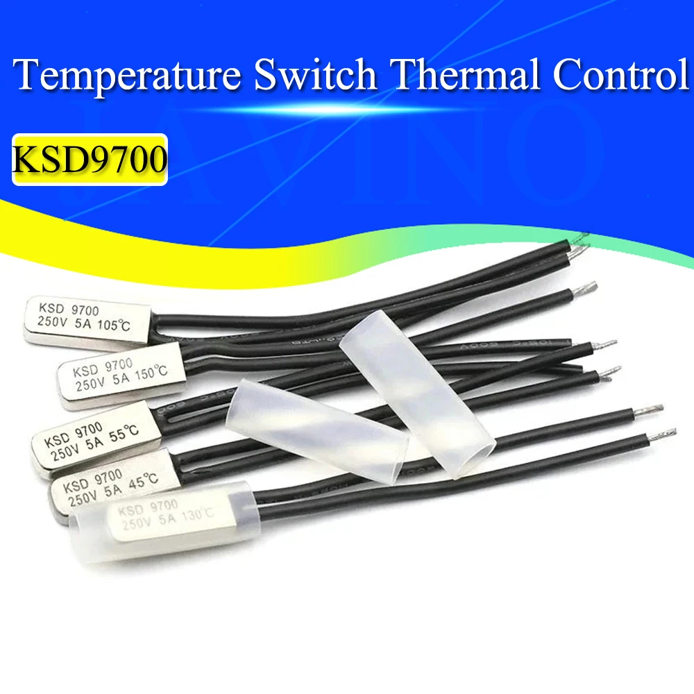 

KSD9700 250V 5A 40~105 Degree Bimetal Disc Temperature Switch Normal Close Closed Thermostat Thermal Protector