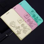 Выбитым рельефным цветком кожаный чехол с откидной крышкой для Xiaomi Redmi Note 9S до 8 лет 9 8 7 6 5 iPad Pro 9C 9A 8A 7A 6A 5A 5 плюс чехол бумажник слот для карт