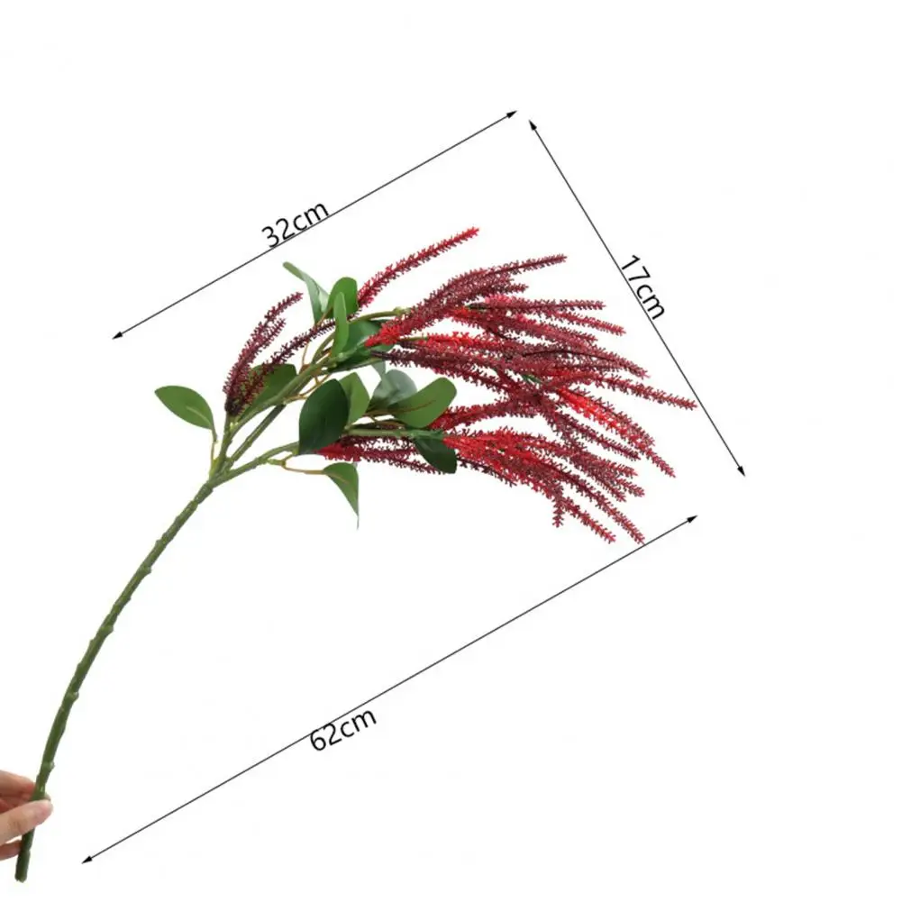 

6Pcs Artificial Flower Vivid No Withering Plastic Realistic Fake Puccinellia Flower for Bedroom Living Room Christmas Decoration