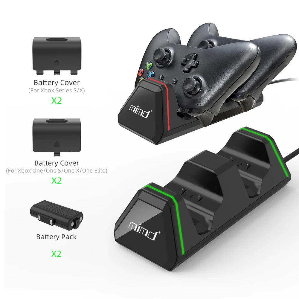 

For Xbox Series S/X For Xbox One Dual USB Handle Fast Charging Dock Station Stand Charger For Game Controller Joypad Joystick