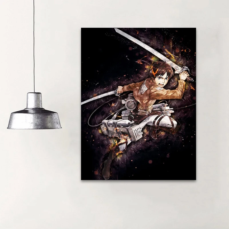 

Printed Modular Attack on Titan Pictures Anime Mikasa Canvas Painting Wall Art Poster Modern Living Room Home Decor Framework