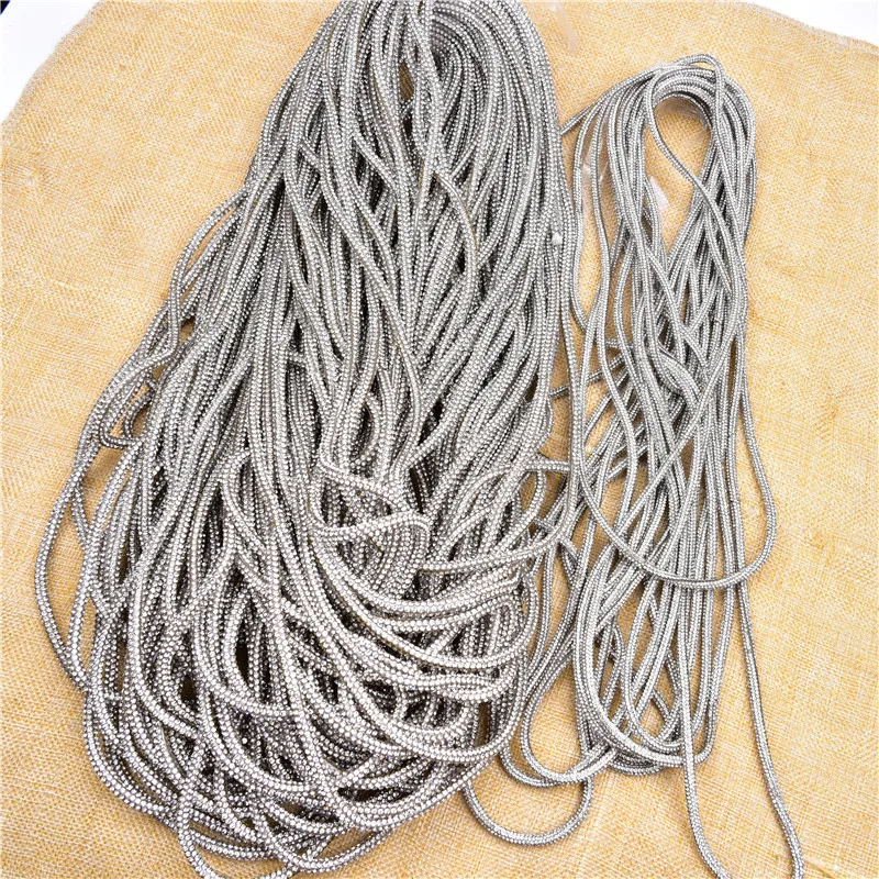 Стразы из хлопковой веревочной цепи плотные белые круглые бриллиантовые