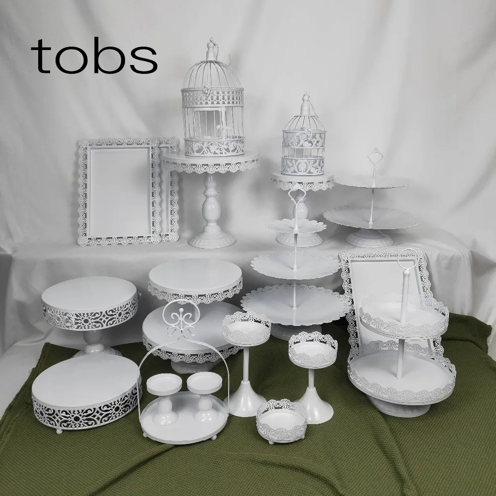 Bandeja para CUPCAKE con borde de encaje, soporte para pastel, decoraci&oacute;n de ocasi&oacute;n para boda, nuevo tipo Conjunto blanco, 6 uds.-4