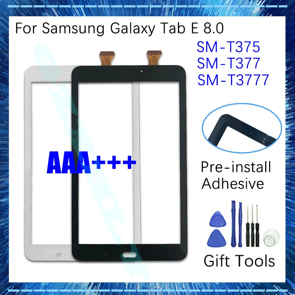 

New For Samsung Galaxy Tab E 8.0 T375 T3777 T377 Touch Screen LCD Outer Digitizer Front Glass Display Touch Panel Replacement